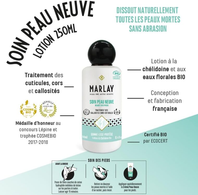 Marlay Cosmetics - Coffret Rituel Soin Peau Neuve - Lotion & Crème Pieds Secs et Abimés - Chélidoine Bio - 99% Origine Naturelle - Soigne Callosités, Cuticules, Cors & Crevasses - Fabriqué en France - Image 3