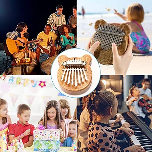 Mini Kalimba Piano à Pouce Kalimba Instrument Enfant Piano à Doigts en Bois Instrument Portable Marimba Kalimba 8 Clés Kalimba Portable Musique Thumb Piano Mini Kalimba pour Enfant Adultes Débutant - Image 7