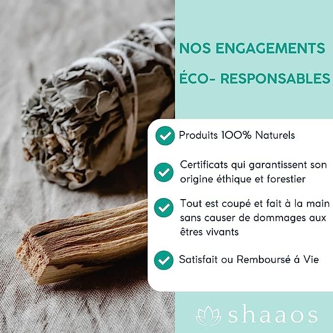 Sauge Blanche + Palo Santo + Coquille d'Ormeau │Bâton Sauge à Brûler Encens │Sauge de Californie Salvia Apiana | Qualité Supérieure Premium + Ebook Pratique - Image 5