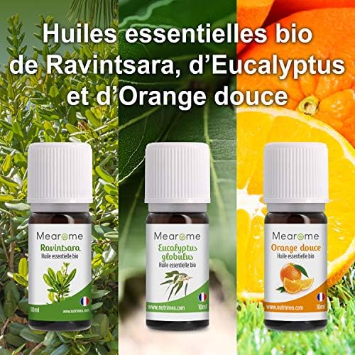 Coffret 8 x 10 ml Huiles Essentielles BIO distillées en FRANCE + Guide d'Aromathérapie PDF | HEBBD, HECT | Kit pour Cuisine, Diffuseur | Bienfaits Respiratoires, Encombrement, Digestion | Mearome - Image 5