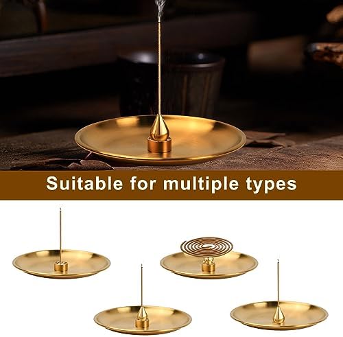 5 en 1 Porte-Encens pour les bâts, support de bâtons d'ences en laiton, ensemble de porte-Brûeur, Porte-bâtons, encens de Captuur de Cendre pour la Méditation Maison de Thé Yoga - Image 3