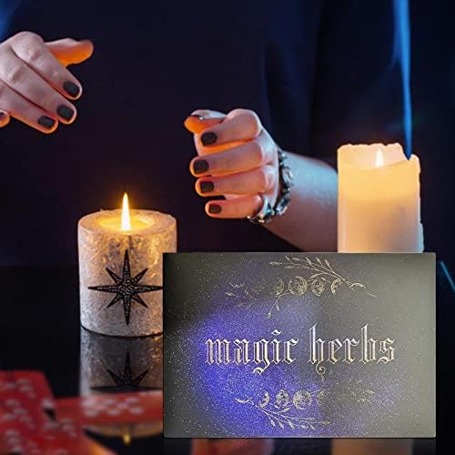 Rebirthsame 16 / Craft Supplies Herbes Pour Sorcellerie - Kit d'Herbes Séchées pour les riituls Wicca, Païen et Wiccan, Fournitures d'Autel, Trie Magiques - Sorcière Avec Cuillère et Cristal - Image 6