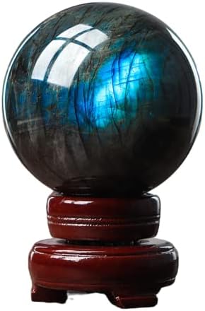 AUOQKQUT ORNATION DE PERRERE DE LUNE DE BOULE DE CRISTAL DE 2,75 Pouces (70 mm), Utilisé Comme Pierre, Décoration de décornétisation de Pierre de Purification décoration décorative