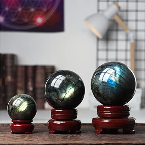 AUOQKQUT ORNATION DE PERRERE DE LUNE DE BOULE DE CRISTAL DE 2,75 Pouces (70 mm), Utilisé Comme Pierre, Décoration de décornétisation de Pierre de Purification décoration décorative - Image 5