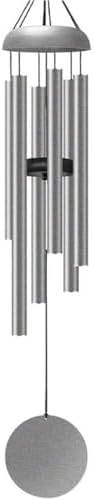 Décoration de Jardin Élégante Avec Un Carillon à Vent Suspendu de 81,3 cm pour des fils apaisants (argent)