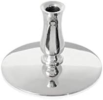 Nklaus 1x Porte-Bougie en Lauton Nickelé Bougeoir Bougies D'autel Bougies Ritulles Bougies en Cire d'Abeille Jusqu'à Ø6,7mm Chandelier Mariage 6733 - Image 2