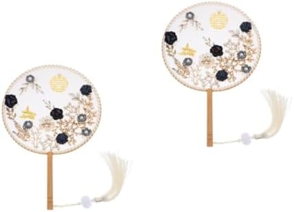 Pretyzoom 2 Pièces éventail rituel éventails blancs couler les décorations de mariage