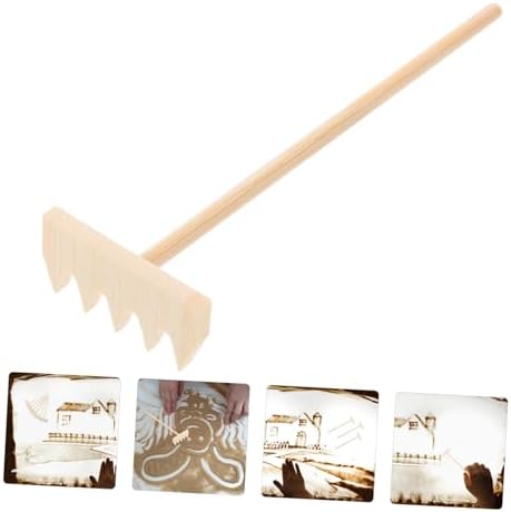 Sosoport 6 Pièces Outils de Bac à Sable Râteau de Jardin Méditant sur le Sable Râteau de Jardin de Sable de Jardin Zen Sable Outils de Jardin de Sable de Bricolage Beige en Bois - Image 7