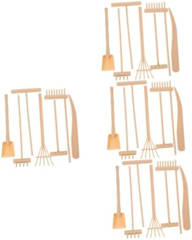 Besportble 4 Ensembles Râteau à Sable Kit Jardin Zen Râteau de Bac à Sable Décor Meditation Accessoires Râteau de Jardin Zen Outil de Jardin De Sable Zen Kit d'Outils de Jardin Zen Plastique Plastique