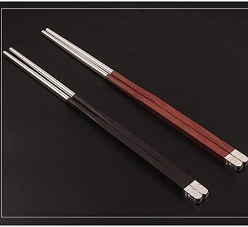 Ensemble de Baguettes de Luxe en Bois Argente Reutilisables et Repose-Baguettes, Coffret Cadeau de Baguettes en Bois Naturel Avec étUi en Bois, passent au lave-vaisselle, Baguettes Japonais Antidese - Image 2