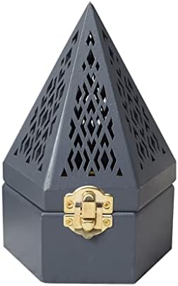 Zgehnao boîte de rangement en bois pour Cône pyramidal Avec chantournage