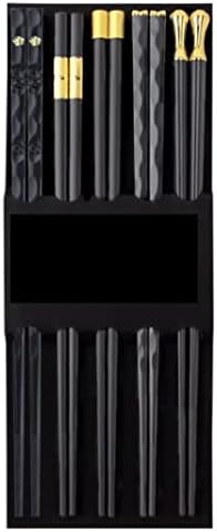 Ctcoijrn 5 paires de baguettes en fibre de verre, ensemble de baguettes multi-styles compressifs, baguettes fantaisie multipack - Image 2