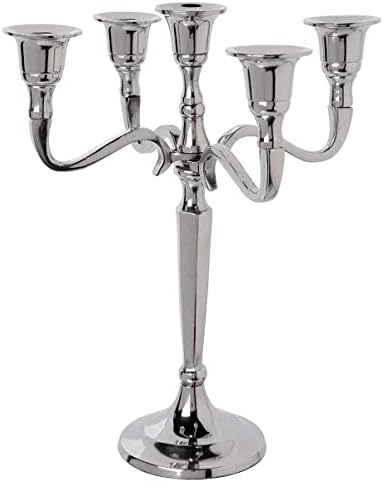 Atmosphère - Bougeoir 5 Têtes - Métal - Argent - H27 cm