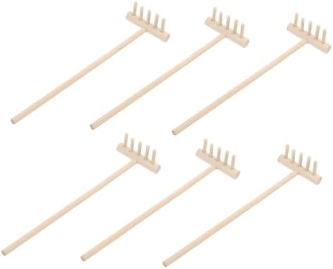 Pamingono 6 Pièces Outils de Bac à Sable Râteau de Jardin de Sable Râteau de Jardin à Méditer Râteau de Dessin De Jardin