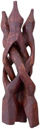 Nessastores lot de 6 trépieds en bois sculpté à la main lecteur de la décoration de chambre, soutien de boule de Cristal, soutien de Roche, soutien de vase couché coquille d'ormeau, bol décoratif, sphère ou - Image 3