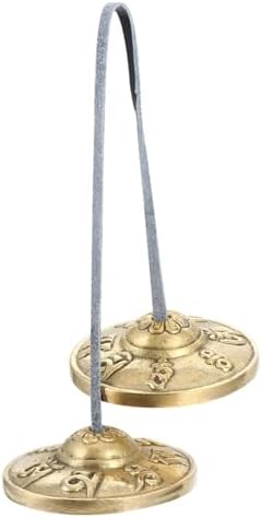 Dressoos Cloche de Yoga Népal cymbales Cloche Poids Léger compact mini instrument de musique fait