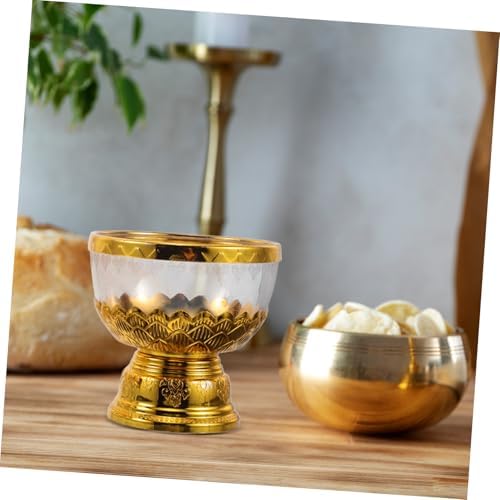 Rorpoir Bol de Prospérité Réservoir d'Eau Bénite Tasse à Vin de Bureau Coupé de Vin en Verre Bouteilles d'Eau Bénite Catholiques - Image 5
