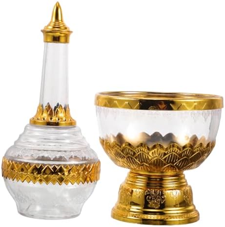 Rorpoir Bol de Prospérité Réservoir d'Eau Bénite Tasse à Vin de Bureau Coupé de Vin en Verre Bouteilles d'Eau Bénite Catholiques