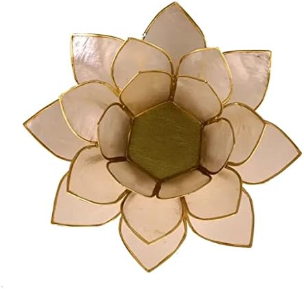 Trouvez quelque chose de différent Photophore Lotus pour bougie chauffe-plat Coquille de Capiz Naturel - Image 2