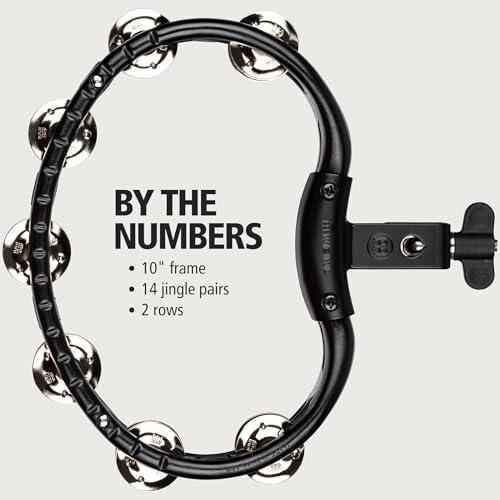 Meinl tmt2bk tambourin fixe cymbales acier noir - Image 6