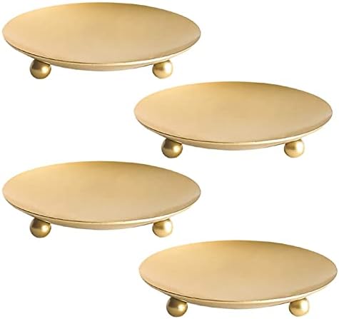 Lot de 4 bougeoir ronds en Métal bougeoir, bouge