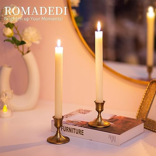 Romadedi Petite Chandelier Bougeoir Doré - Lot de 4 bougeères mariage Métal décoratifs pour bouges chandelles piliers noel décoration de la Maison l'entant de table moderne - Image 2