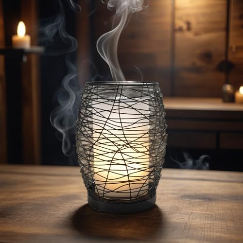 Zen'arôme diffuseur d'huile Essentiellle Volupsia - diffuseur ultrasonique aromathérapie à froid - diffuseur électrique Parfum Maison Avec Télécommande - Éclairage LED Effet Bougie - En Métal et Verre - Image 7