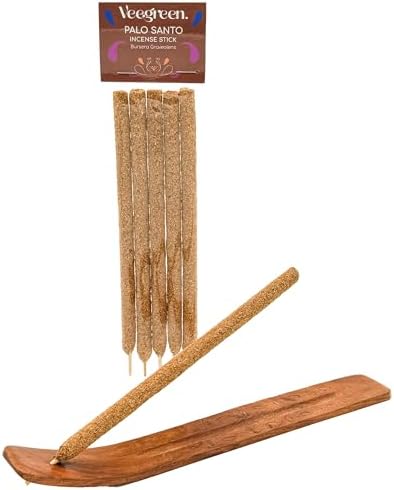 Palo Santo 10 Bâtonnets d'Encens Fin Fait Main - Naturel - BurSera Graveolens - Bâtonnets d'Encens Parfumés - ENCENS SCIAMANIQUE RETUELS ET CÉRÉMONIES Sacrés (x5 encens epais)