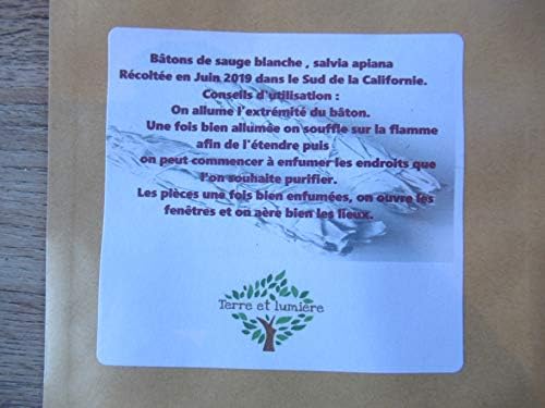1 Bâton de Sauge Blanche Californienne 30/35G, Salvia apiana, Purification de la purification des Lieu - Image 3