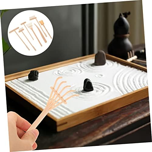 Merryhapy 1 râteau à sable mini râteaux zen quatrenitures de jardin zen décor de méditation accessoires râteau de jardin zen outil de jardin zen accessoires de table de sable plastique - Image 7