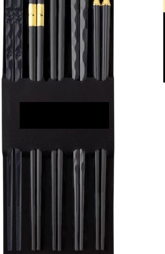 Ctcoijrn 5 paires de baguettes en fibre de verre, ensemble de baguettes multi-styles compressifs, baguettes fantaisie multipack