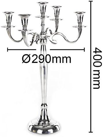 Chandeliers Gräfenstayn® à 1, 3 ou 5 bras - Diffférentes Tailles - Chandeliers CandéLabres en Argent, Noir, Blanc Ou ou (m, argent) - Image 5