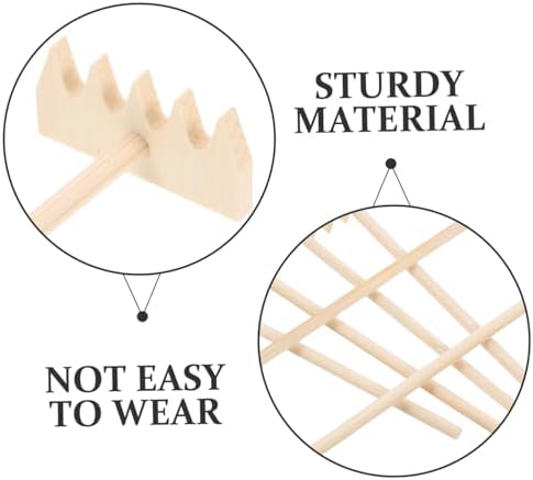 Sosoport 6 Pièces Outils de Bac à Sable Râteau de Jardin Méditant sur le Sable Râteau de Jardin de Sable de Jardin Zen Sable Outils de Jardin de Sable de Bricolage Beige en Bois - Image 8