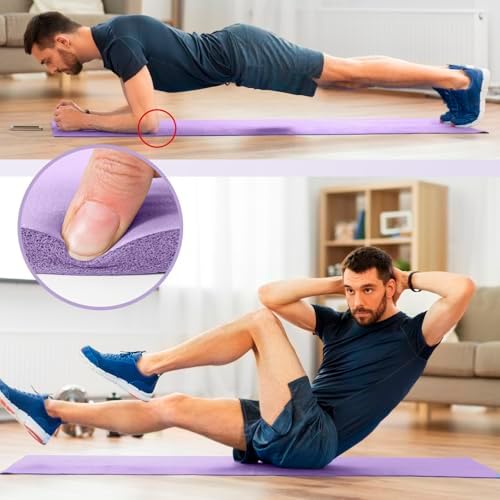 #Doyourfiness tapis de yoga antidérapant | Épaisseur de 0,8cm à 2cm | 183 cm x 61cm ou xxl 190cm x 100cm | Tapis de Gymnastique Qui Protège Les Articulations | Débutants et avancés | diverses couleur - Image 4