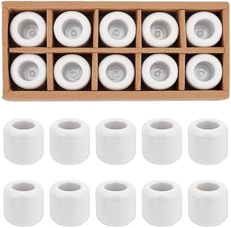 Ahandmaker lot de 10 bougeères en céramique doré - mini carillon rituel - couique couique, rites, tri, autel, quatre naissances wiccan et plus - 1,8 cm de diamétre