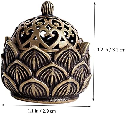 Rorpoir 1 pc ornes de Brûleur d 'encensoir bouda décoration interieure purificcateur objet de décoration pour étude portte- aromatique décoration de Bureau cuivre Golden - Image 5