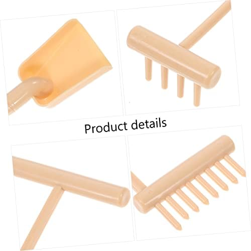 Merryhapy 1 râteau à sable mini râteaux zen quatrenitures de jardin zen décor de méditation accessoires râteau de jardin zen outil de jardin zen accessoires de table de sable plastique - Image 2