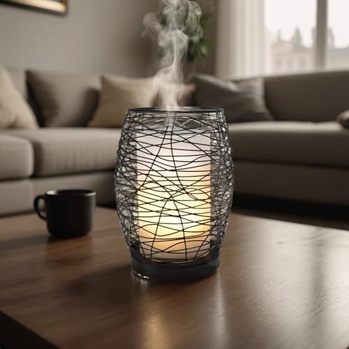 Zen'arôme diffuseur d'huile Essentiellle Volupsia - diffuseur ultrasonique aromathérapie à froid - diffuseur électrique Parfum Maison Avec Télécommande - Éclairage LED Effet Bougie - En Métal et Verre - Image 8