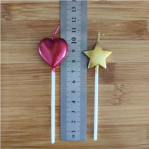 Zhjuju bougie d'Aniversaire en forme d'hétoile, 10 pcs bougies décoratives en forme detoiles bougies d'Étoile D'Aniniversaire Métalliques - Image 2