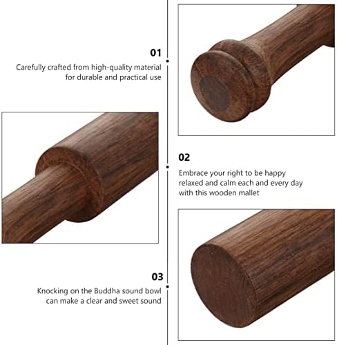 Artibetter 1pc en Bois chant de Bol MAILLET Tibétain Chant de Chant Bol de Chant de Bol Maillette Maillet pour chanter bol - Image 3
