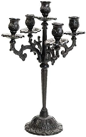 Sungmor bougeoir en fonte robuste - lustre vintage fabrique à la main - 43 cm de haut et 5 bras - bouge