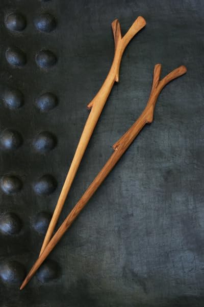Baguettes en Bois d'Olivier Sauvage sculpties à la main
