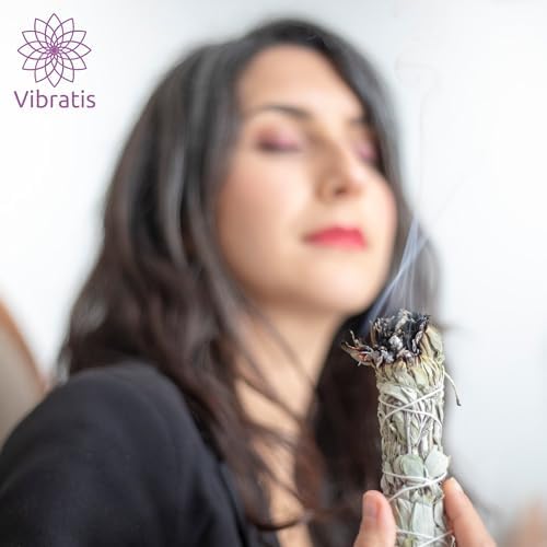 Vibratis Sauge Blanche de Purification 16cm - 1 Bâton d'Encens de Sauge à Brueler + E-Book - Élimine Les Énergies Négatifs - Favorise La Méditation (𝗦𝗮𝘁𝗶𝘀𝗳𝗮𝗶𝘁𝗼𝘂𝗥𝗲𝗺𝗯𝗼𝘂𝗿𝘀𝗲) - Image 7