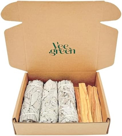 SAUGE BLANCHE Purification à Bruler │ Sauge Amérinien et Batons Palo Santo │Encens Naturel à Bruler, bien-être-à-être Méditation│ Bougie et Bois de Ritual