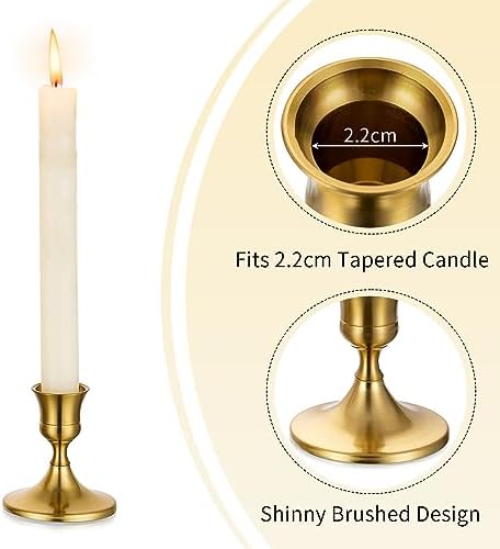 Romadedi Petite Chandelier Bougeoir Doré - Lot de 4 bougeères mariage Métal décoratifs pour bouges chandelles piliers noel décoration de la Maison l'entant de table moderne - Image 5