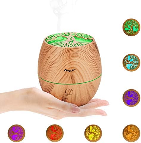 Mini diffuseur d'huliles Essentielles de 120 ml, Ckeyin Humidificateur à Ultrasons Avec 7 Couleurs de Lumière, 2 Modes de Brume, Diffuseur D'Aromathérapie pour chambre, etde et yoga - Image 2