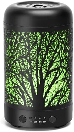 Aigostar Diffuseur d'Huiles Essentielles, diffuseur ultrasonique de 100 ml, Humidifificateur d'Air et diffuseur d'Arômes, diffuseur Ultrasonique USB, Minuterie de 1/2/3 Heures.