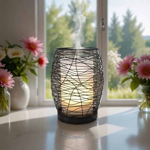 Zen'arôme diffuseur d'huile Essentiellle Volupsia - diffuseur ultrasonique aromathérapie à froid - diffuseur électrique Parfum Maison Avec Télécommande - Éclairage LED Effet Bougie - En Métal et Verre - Image 11