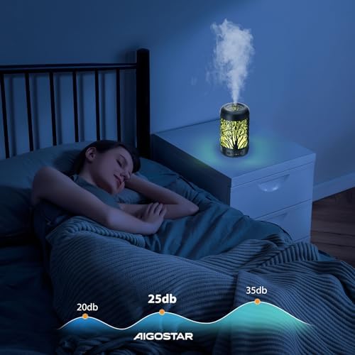 Aigostar Diffuseur d'Huiles Essentielles, diffuseur ultrasonique de 100 ml, Humidifificateur d'Air et diffuseur d'Arômes, diffuseur Ultrasonique USB, Minuterie de 1/2/3 Heures. - Image 6