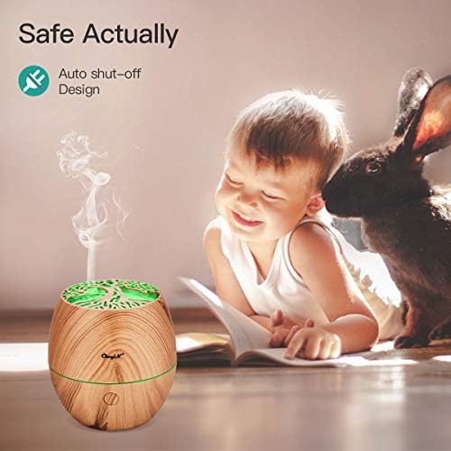 Mini diffuseur d'huliles Essentielles de 120 ml, Ckeyin Humidificateur à Ultrasons Avec 7 Couleurs de Lumière, 2 Modes de Brume, Diffuseur D'Aromathérapie pour chambre, etde et yoga - Image 4